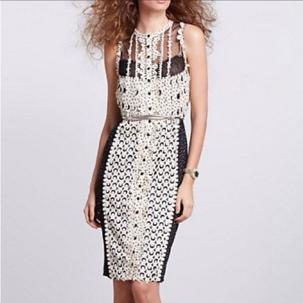 Anthropologie BEGUILE by Byron Lars Lasercut Sheath Dress. Women’s Size 2